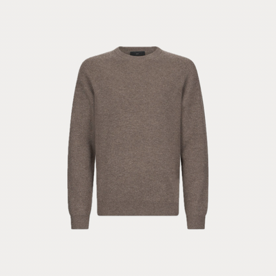 LIUJO - GIROCOLLO UOMO MARRONE A COSTE IN MISTO CASHMERE