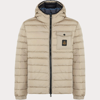 REFRIGIWEAR - PIUMINO UOMO TAUPE IN NYLON