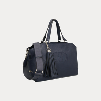 LIUJO - BORSA DONNA BLU A MANO CON TRACOLLA RIMOVIBILE
