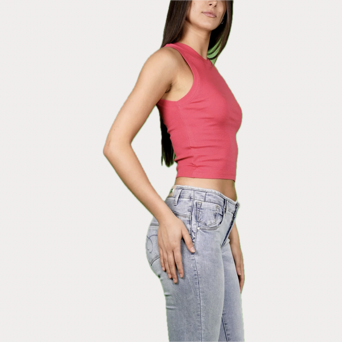 MARK UP - CANOTTA DONNA LAMPONE STRETCH A COSTINE