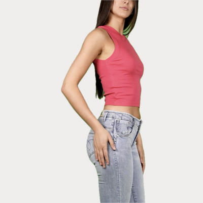 MARK UP - CANOTTA DONNA LAMPONE STRETCH A COSTINE