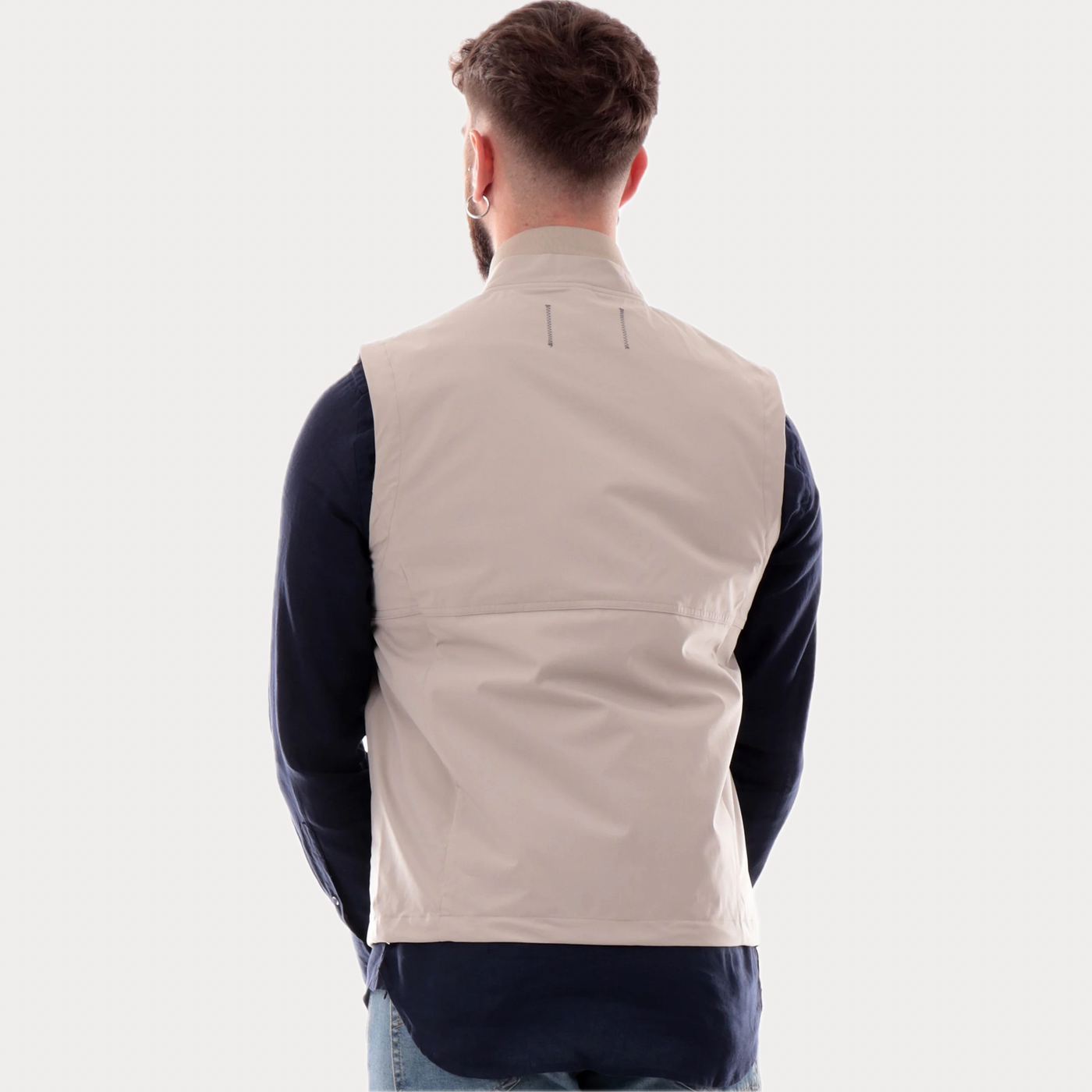 REFRIGIWEAR - SMANICATO UOMO BEIGE IN TESSUTO TECNICO