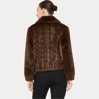 LIUJO - BOMBER DONNA IN ECOPELLICCIA CON TRECCE