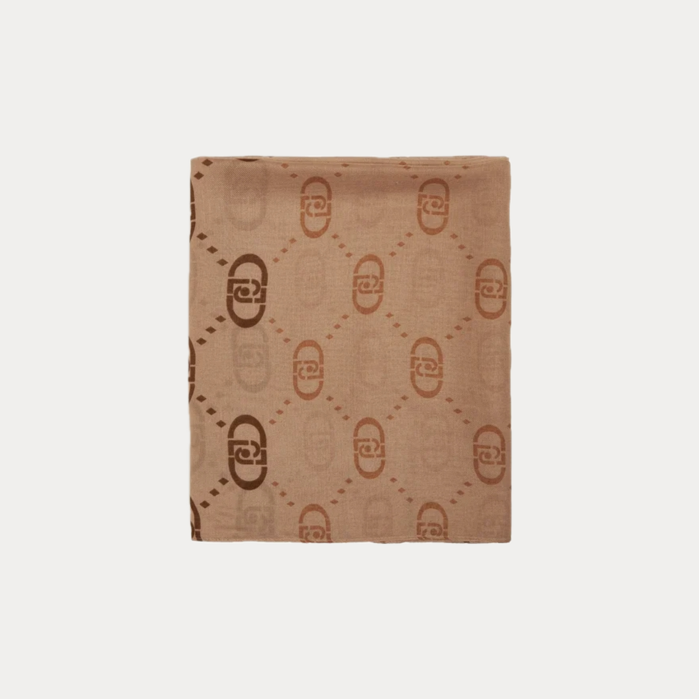 LIUJO - SCIARPA DONNA BEIGE CON LOGO