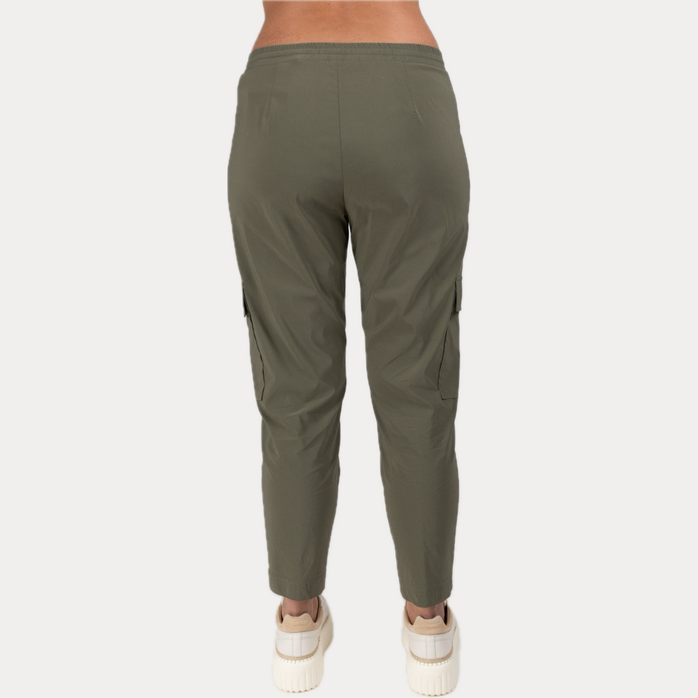 GAIA LIFE - PANTALONE DONNA CARGO VERDE MILITARE
