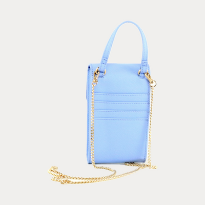 LIUJO - PORTA CELLULARE DONNA CELESTE CON TRACOLLA REMOVIBILE