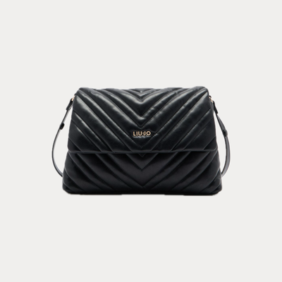 LIUJO - BORSA DONNA NERA HOBO MEDIA MATELASSÈ