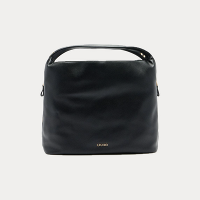 LIUJO - BORSA DONNA NERA HOBO GRANDE CON TRACOLLA
