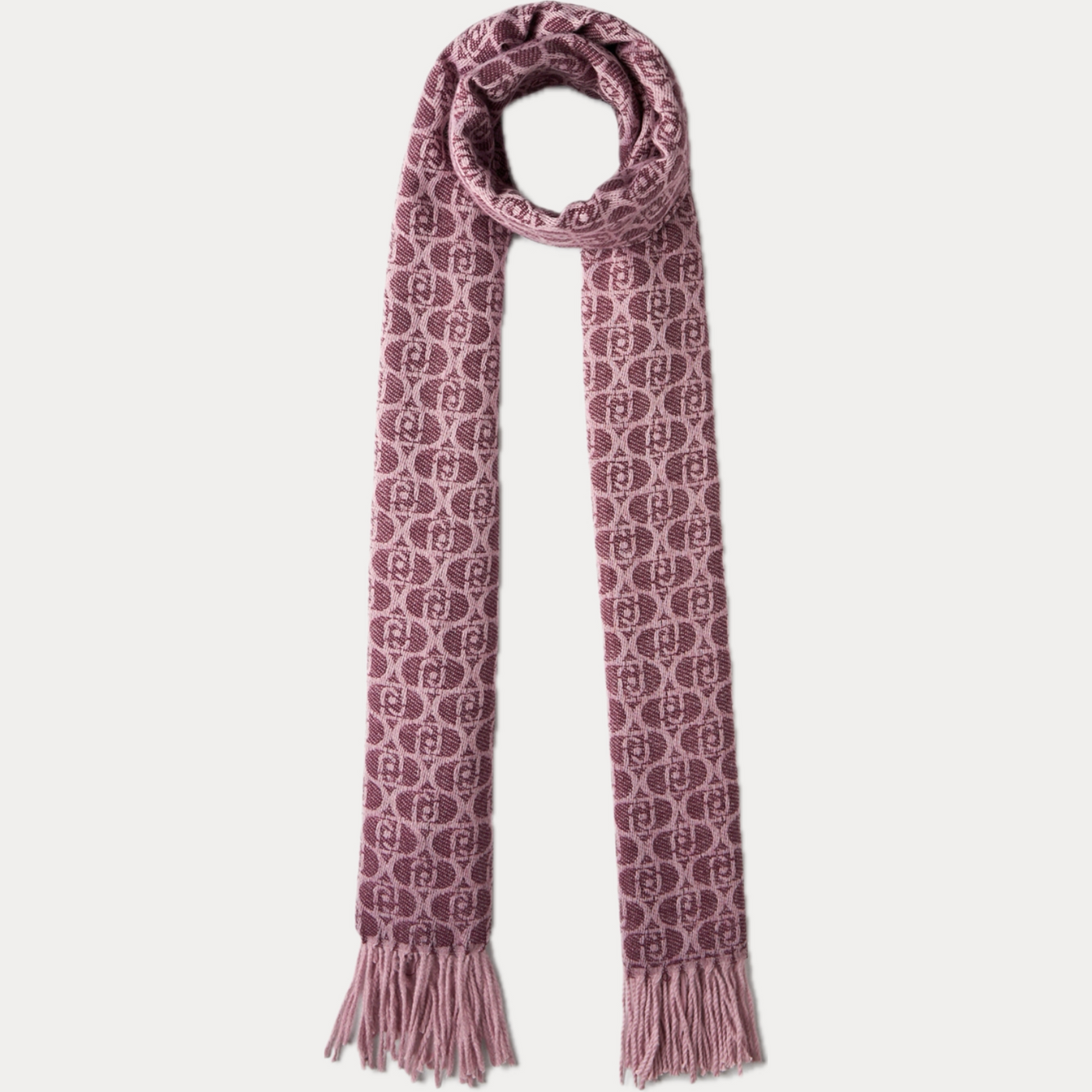 LIUJO - SCIARPA DONNA ROSA CON LOGO MONOGRAM