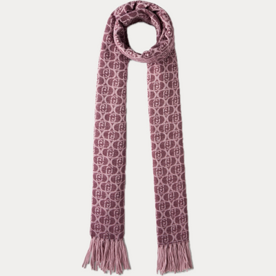 LIUJO - SCIARPA DONNA ROSA CON LOGO MONOGRAM
