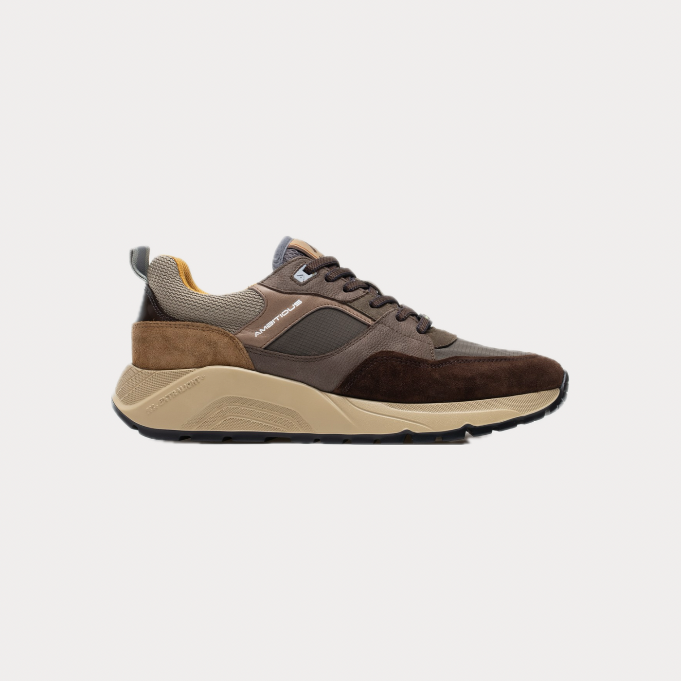 AMBITIOUS - SNEAKERS UOMO MARRONE STRIDER CHUNKY RUNNER
