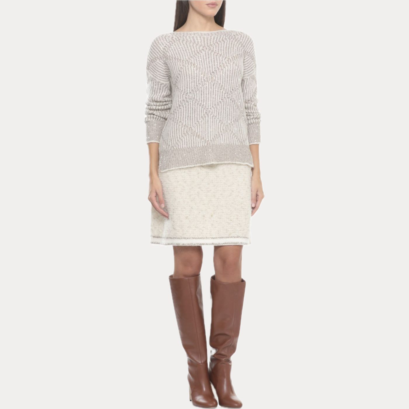 D.EXTERIOR - MAGLIA DONNA IN MISTO LANA E ALPACA