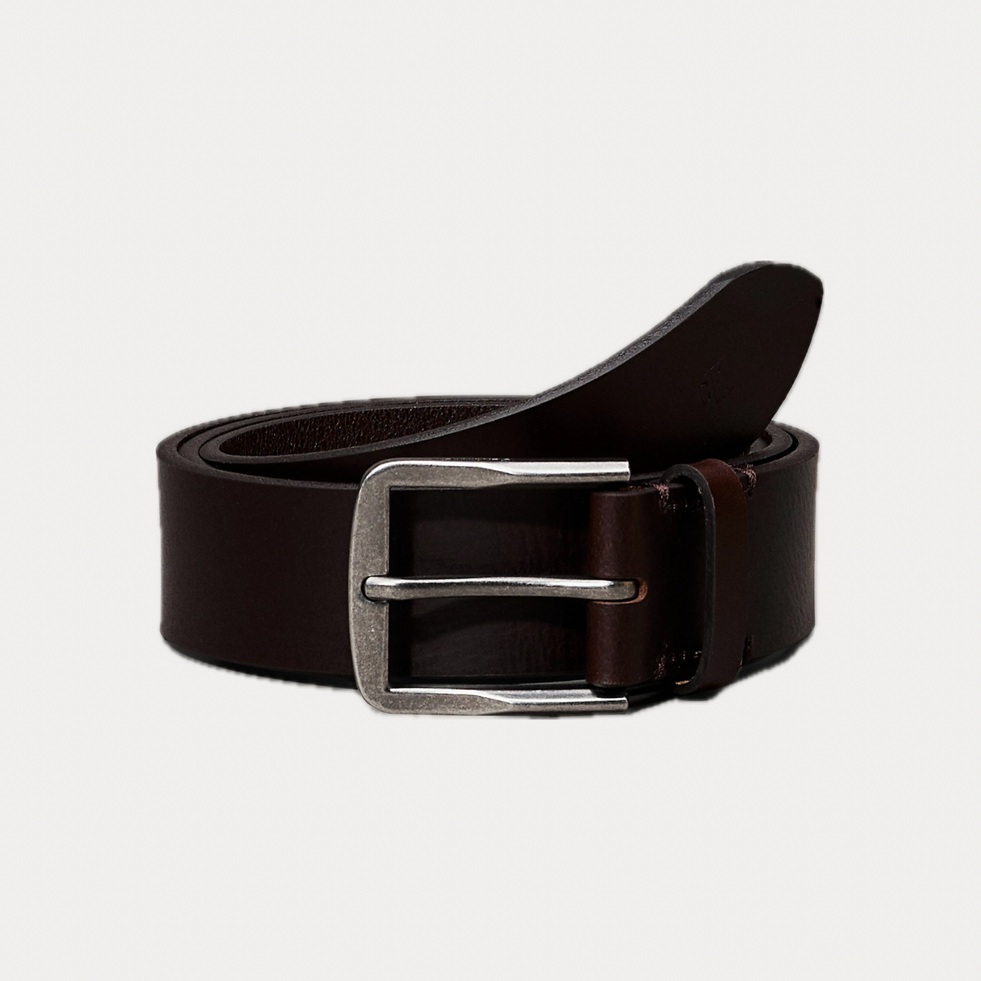 CALVIN KLEIN - CINTA UOMO MARRONE IN PELLE CON FIBBIA IN METALLO