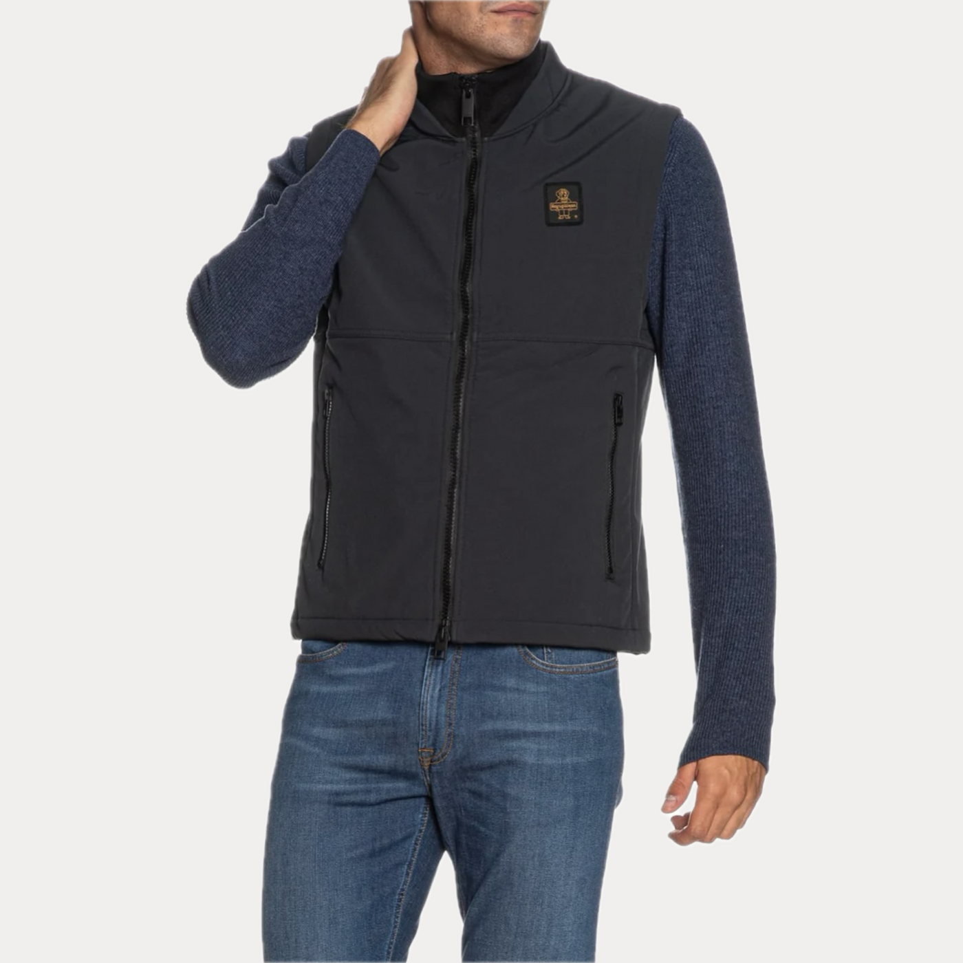 REFRIGIWEAR - SMANICATO UOMO BLU IN SOFTSHELL BI-STRETCH