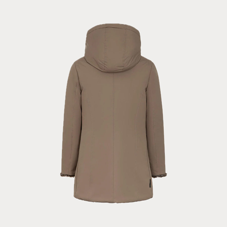 SUNS BOARDS - PARKA MODELLO MARMOLADA CON ECOPELLICCIA BEIGE