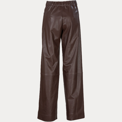 D.EXTERIOR - PANTALONE DONNA MORO ECOPELLE PALAZZO