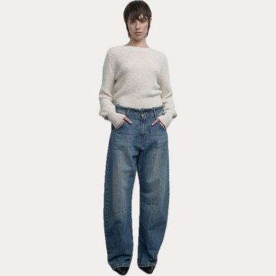 SOALLURE - MAGLIA DONNA PANNA IN PUNTO RISO MISTO LANA