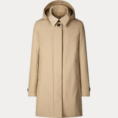 SAVE THE DUCK - IMPERMEABILE DONNA BEIGE 3/4