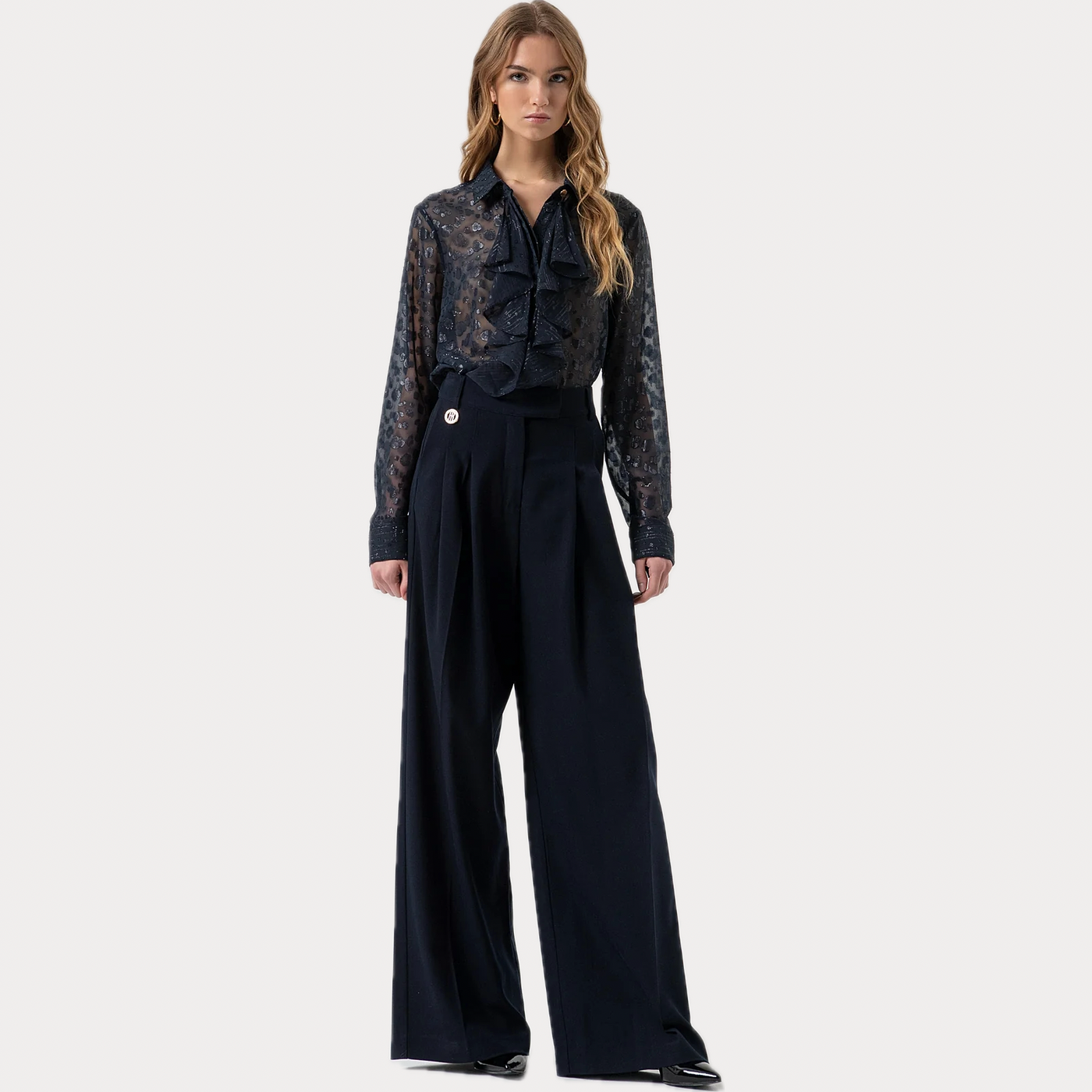 FRACOMINA - PANTALONE DONNA FLARE CON PENCES