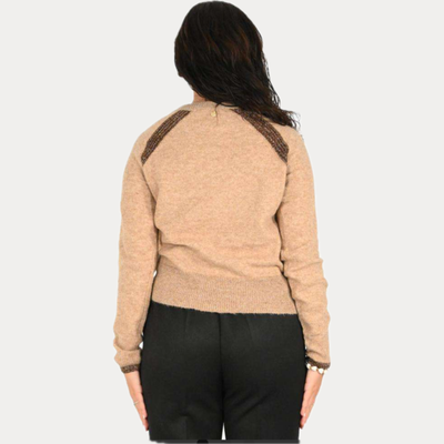 MARK UP - GIROCOLLO DONNA CAMMELLO CON INSERTI LUREX