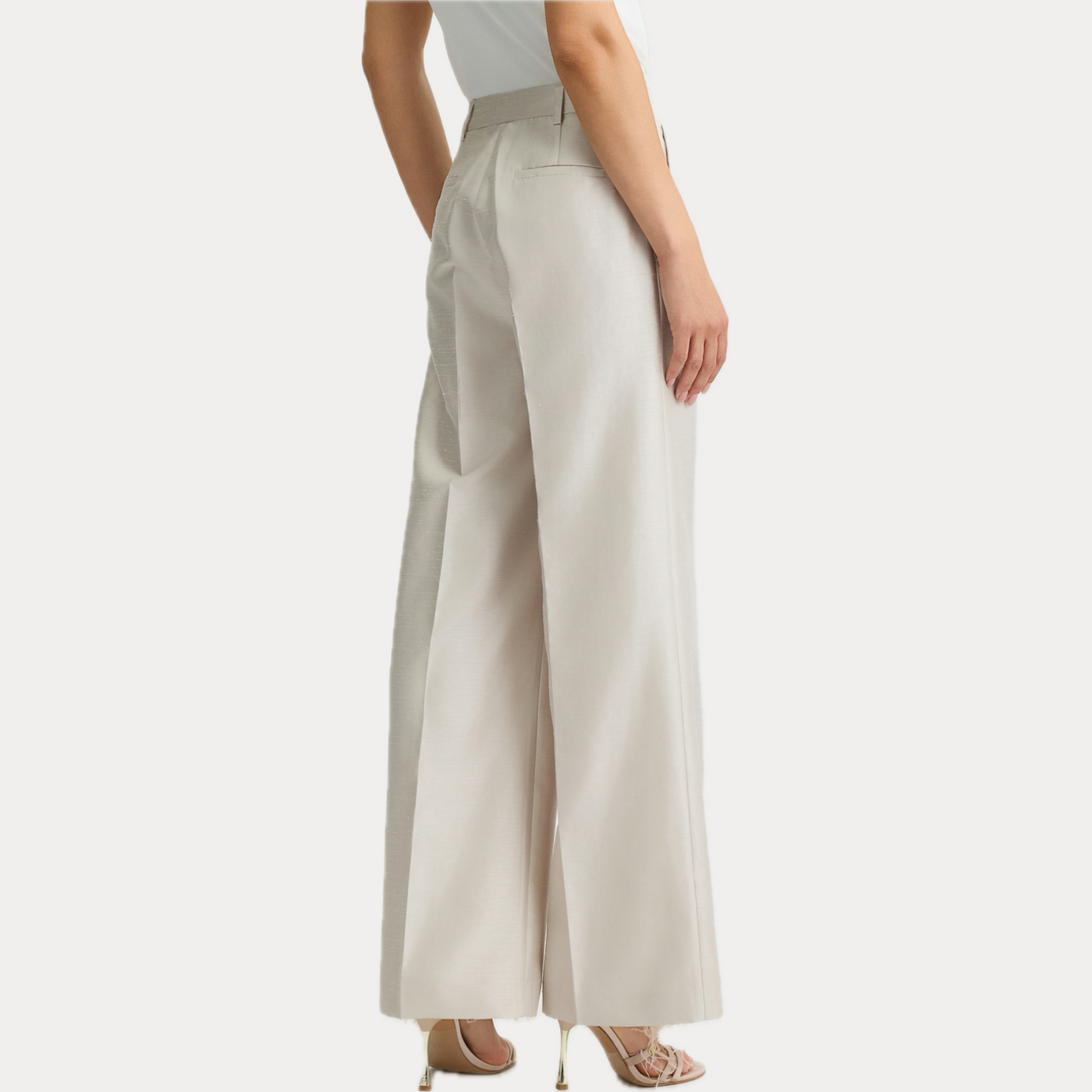 LIUJO - PANTALONE DONNA IN SHANTUNG PALAZZO
