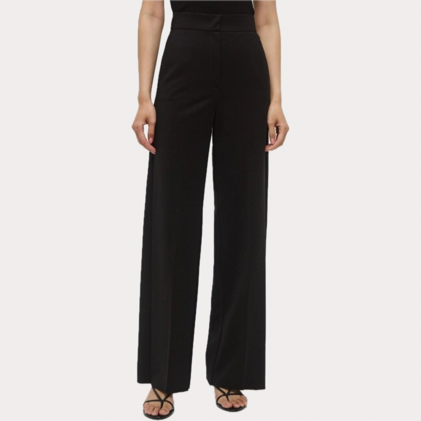 EMME MARELLA - PANTALONE DONNA NERO IN INTERLOCK STRETCH