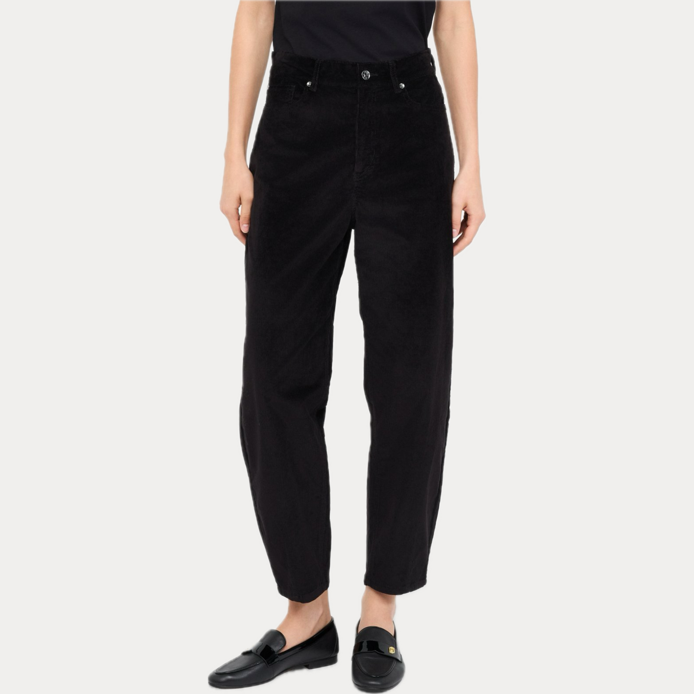 LIUJO - PANTALONE DONNA NERO BALLOON IN VELLUTO