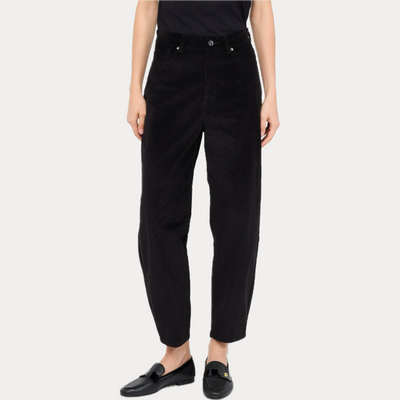 LIUJO - PANTALONE DONNA NERO BALLOON IN VELLUTO