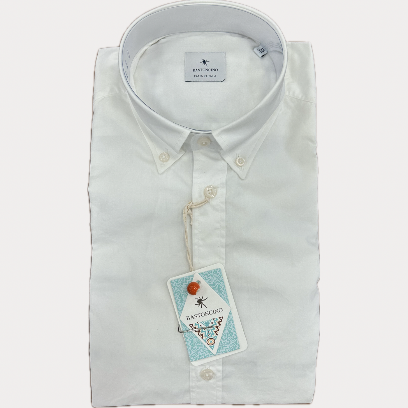 BASTONCINO - CAMICIA UOMO CELESTE CHIARO IN COTONE