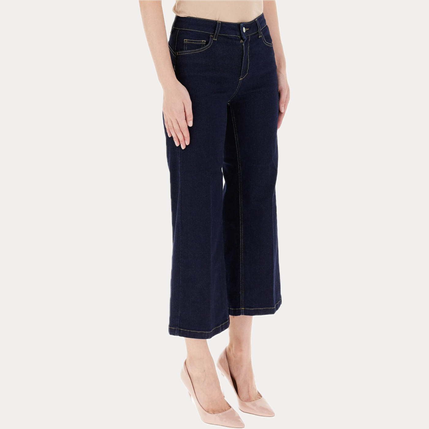 LIUJO - JEANS FLARE CROPPED