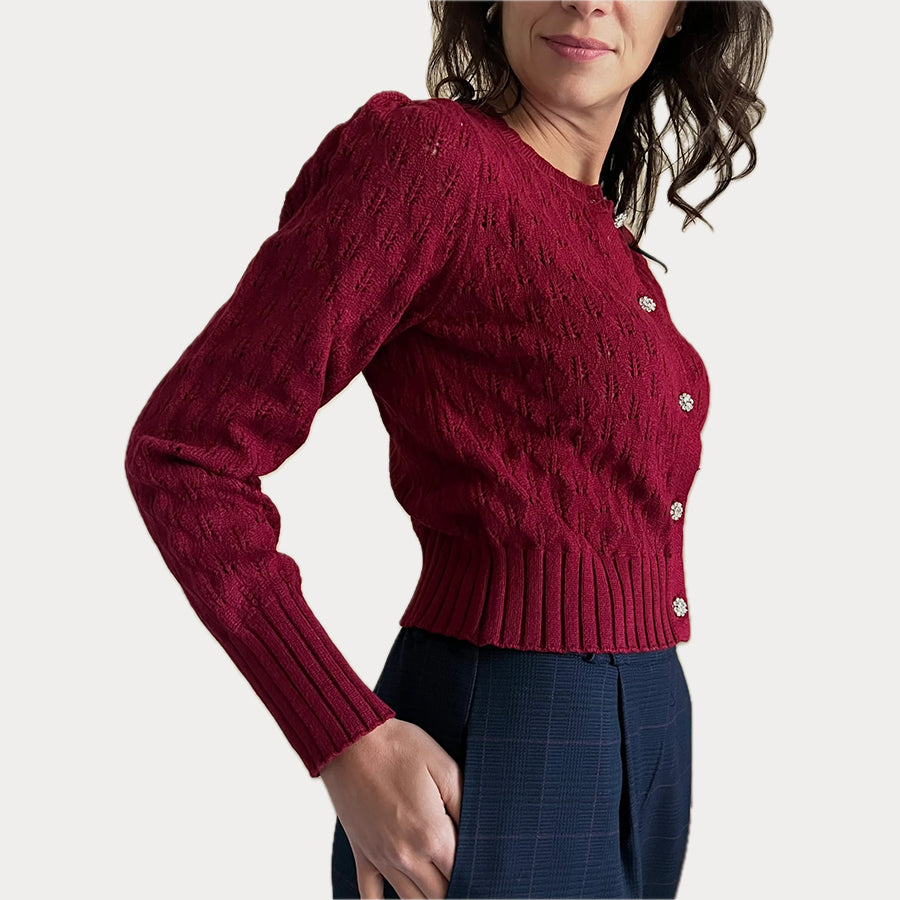 SOALLURE - CARDIGAN CON BOTTONI GIOIELLO