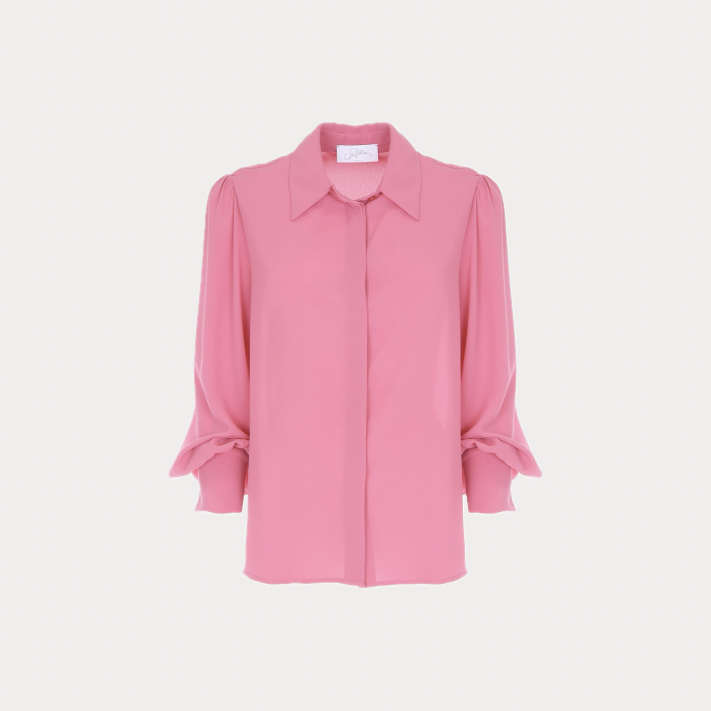 SOALLURE - CAMICIA DONNA ROSA IN GEORGETTE