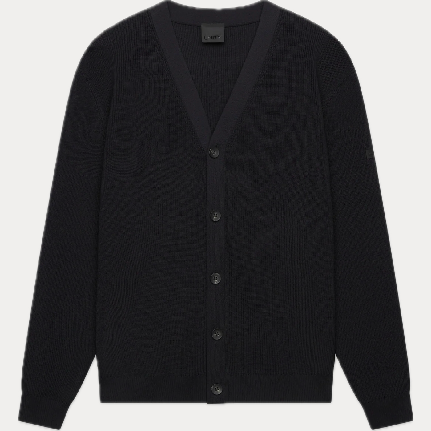 UNITY - CARDIGAN UOMO BLU CON SCOLLO A V CON BOTTONI