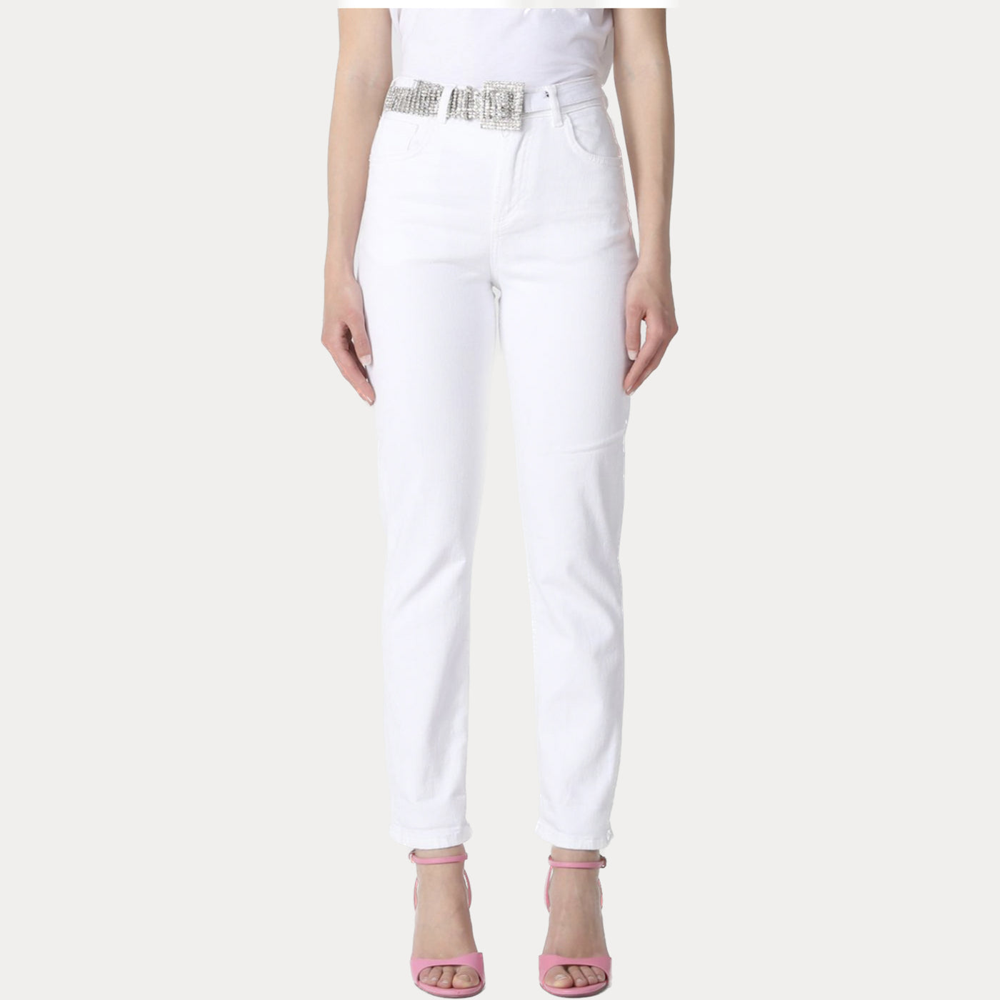 LIUJO - Jeans Donna a vita alta linea dritta