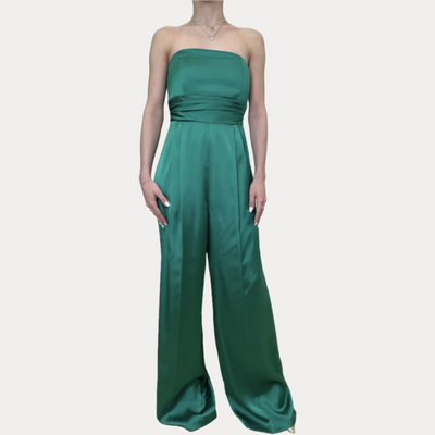 EMME MARELLA - TUTA DONNA VERDE SMERALDO IN RASO LUCIDO