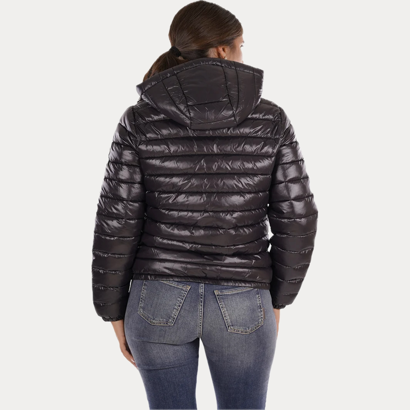 MARK UP - PIUMINO DONNA NERO CON CAPPUCCIO