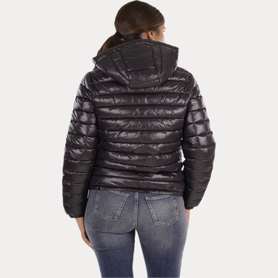 MARK UP - PIUMINO DONNA NERO CON CAPPUCCIO