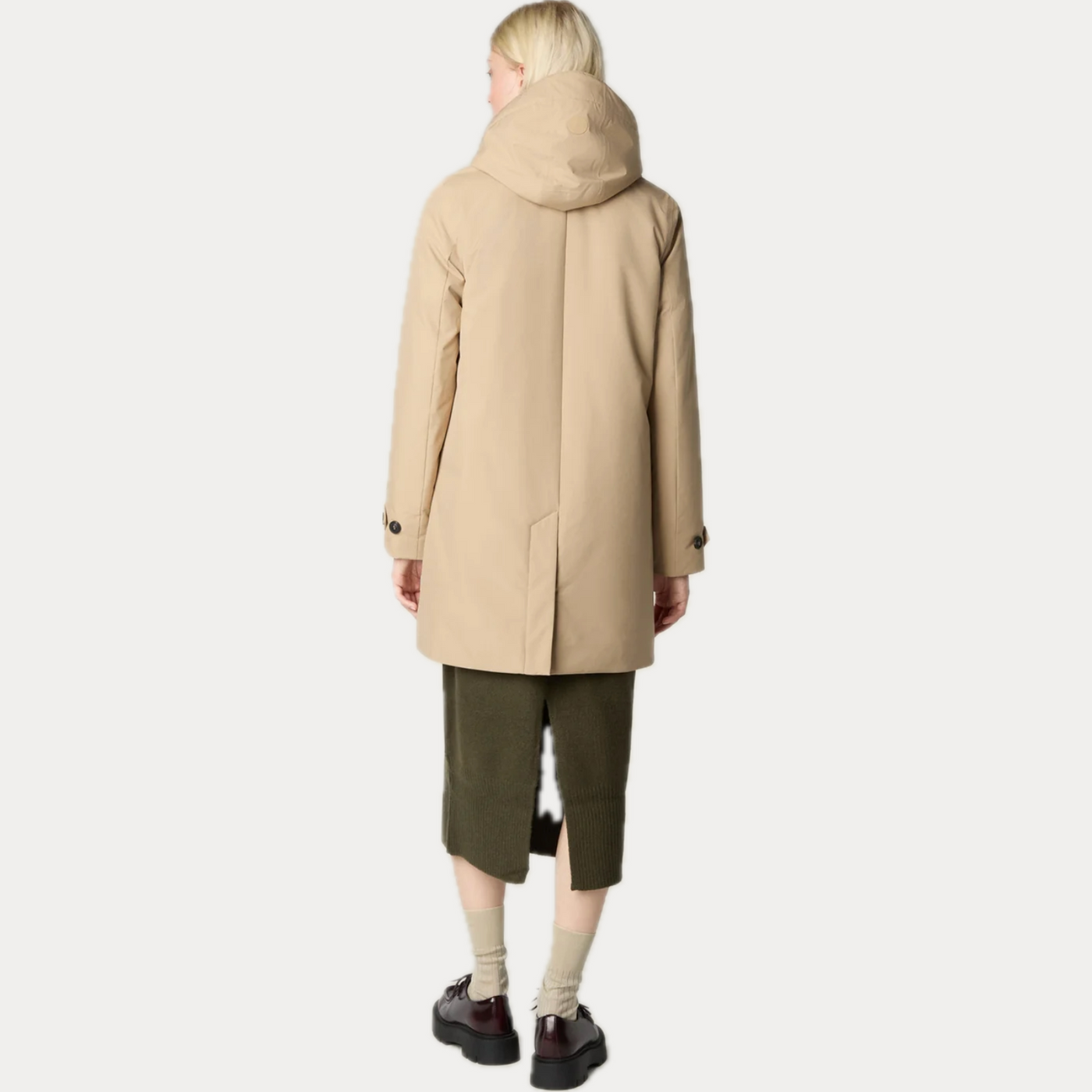 SAVE THE DUCK - IMPERMEABILE DONNA BEIGE 3/4