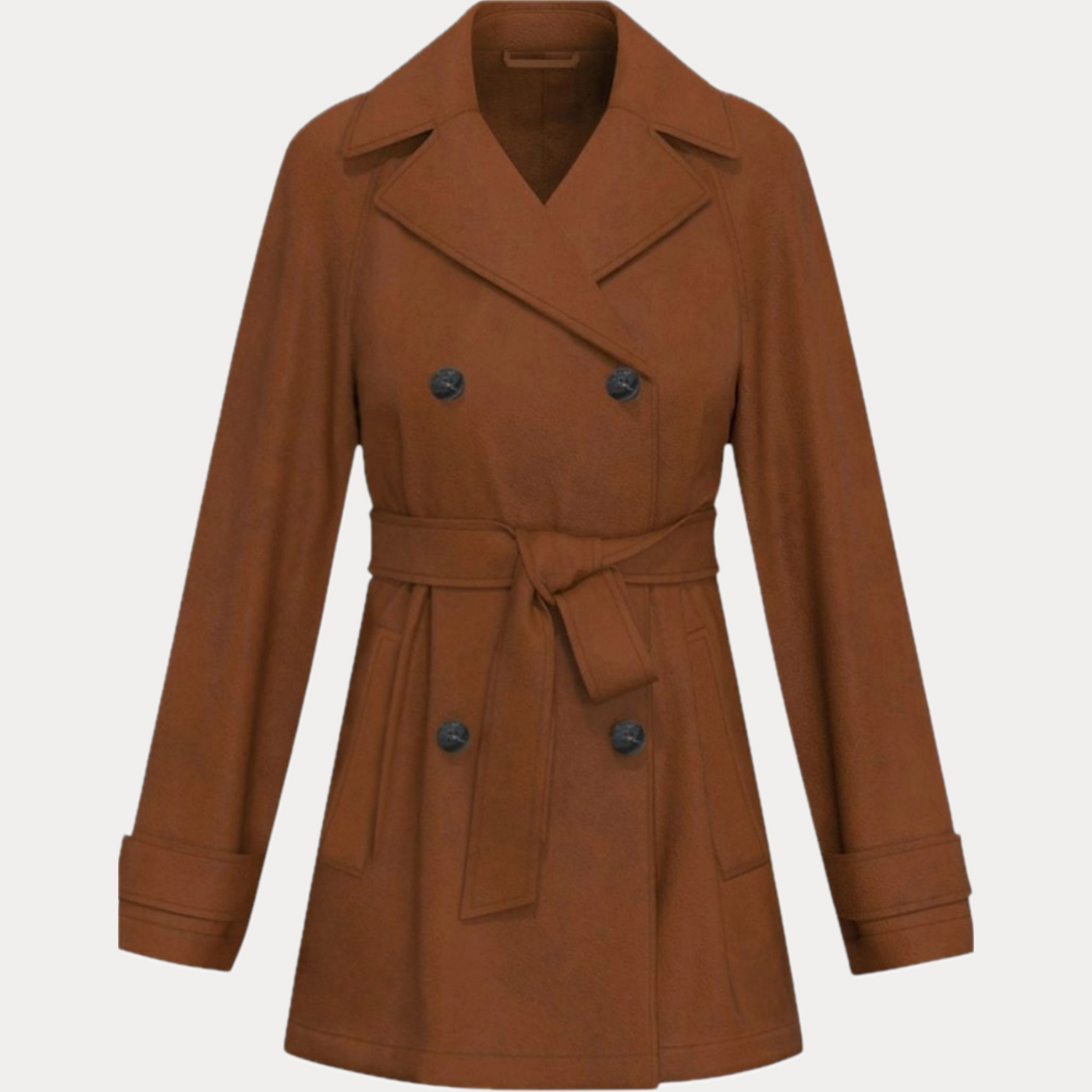 EMME MARELLA - GIACCA DONNA CIOCCOLATO TEAM CON CINTURA