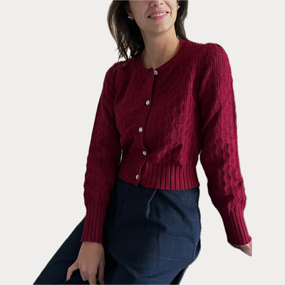 SOALLURE - CARDIGAN CON BOTTONI GIOIELLO