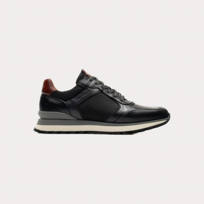 AMBITIOUS - SNEAKERS UOMO ANTRACITE E NERO BROGUE RUNNER