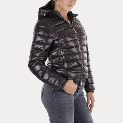 MARK UP - PIUMINO DONNA NERO CON CAPPUCCIO