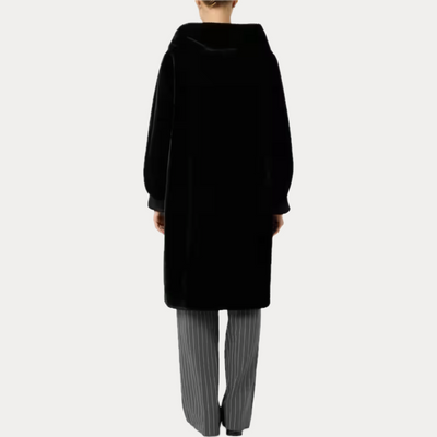 EMME MARELLA - CAPPOTTO DONNA NERO REVERSIBILE