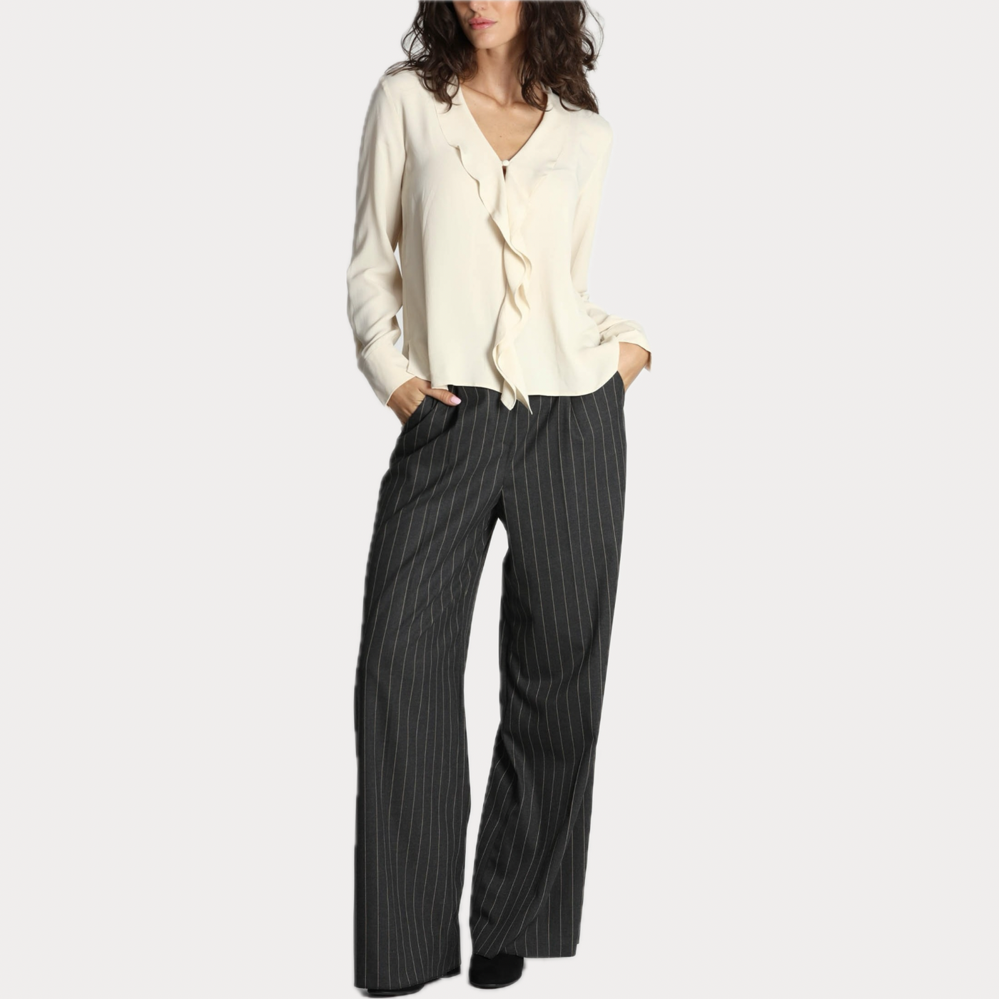 EMME MARELLA - CAMICIA DONNA BURRO CON ROUGES