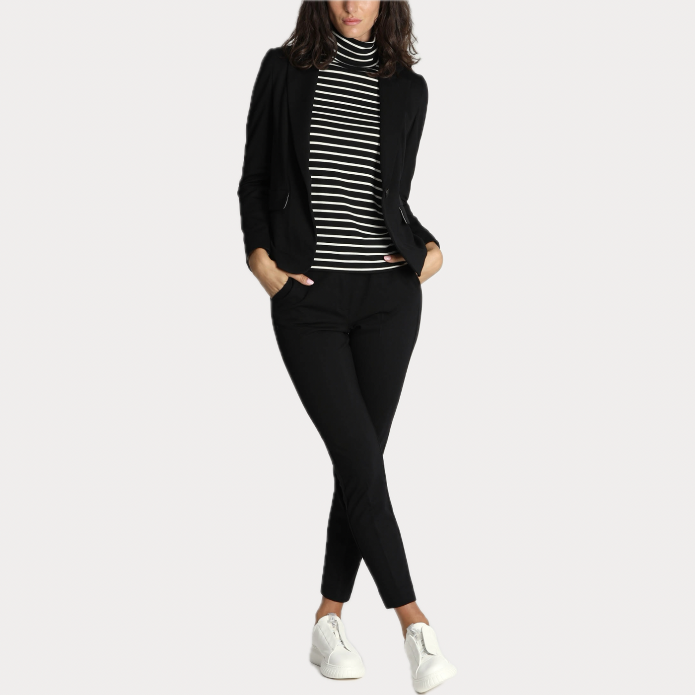 EMME MARELLA - GIACCA DONNA NERA IN JERSEY