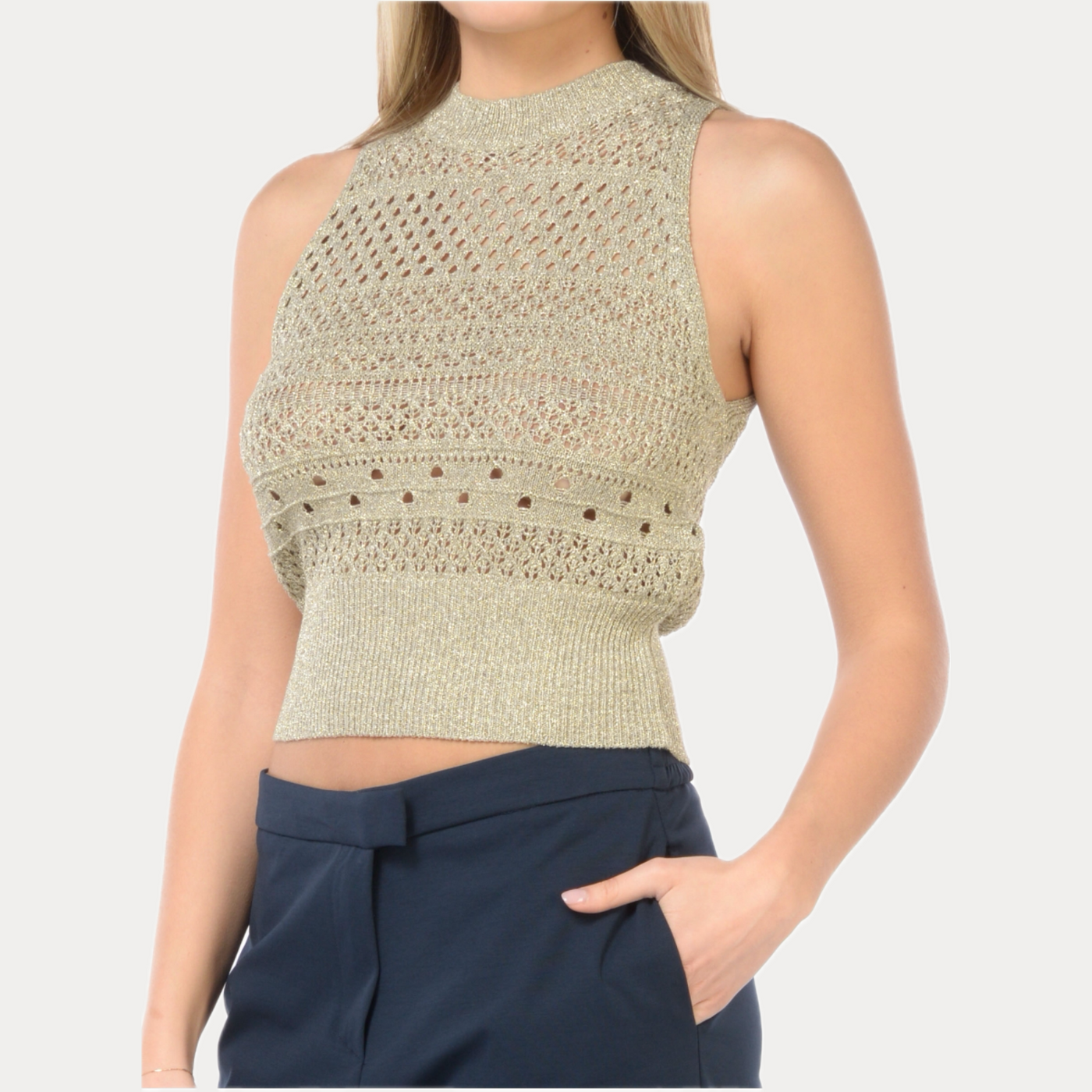 KAOS - TOP IN MAGLIA DONNA LUREX