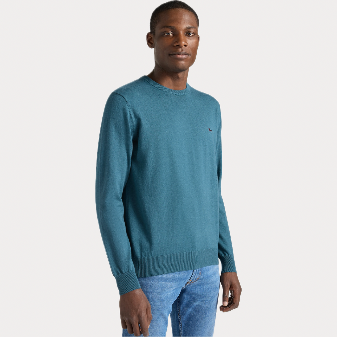 HARMONT & BLAINE - PULLOVER UOMO GIROCOLLO MISTO LANA E COTONE