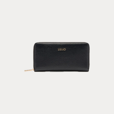 LIUJO - PORTAFOGLIO DONNA NERO ZIP AROUND