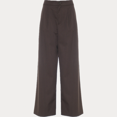 SOALLURE - PANTALONE DONNA FONDENTE IN TESSUTO GESSATO