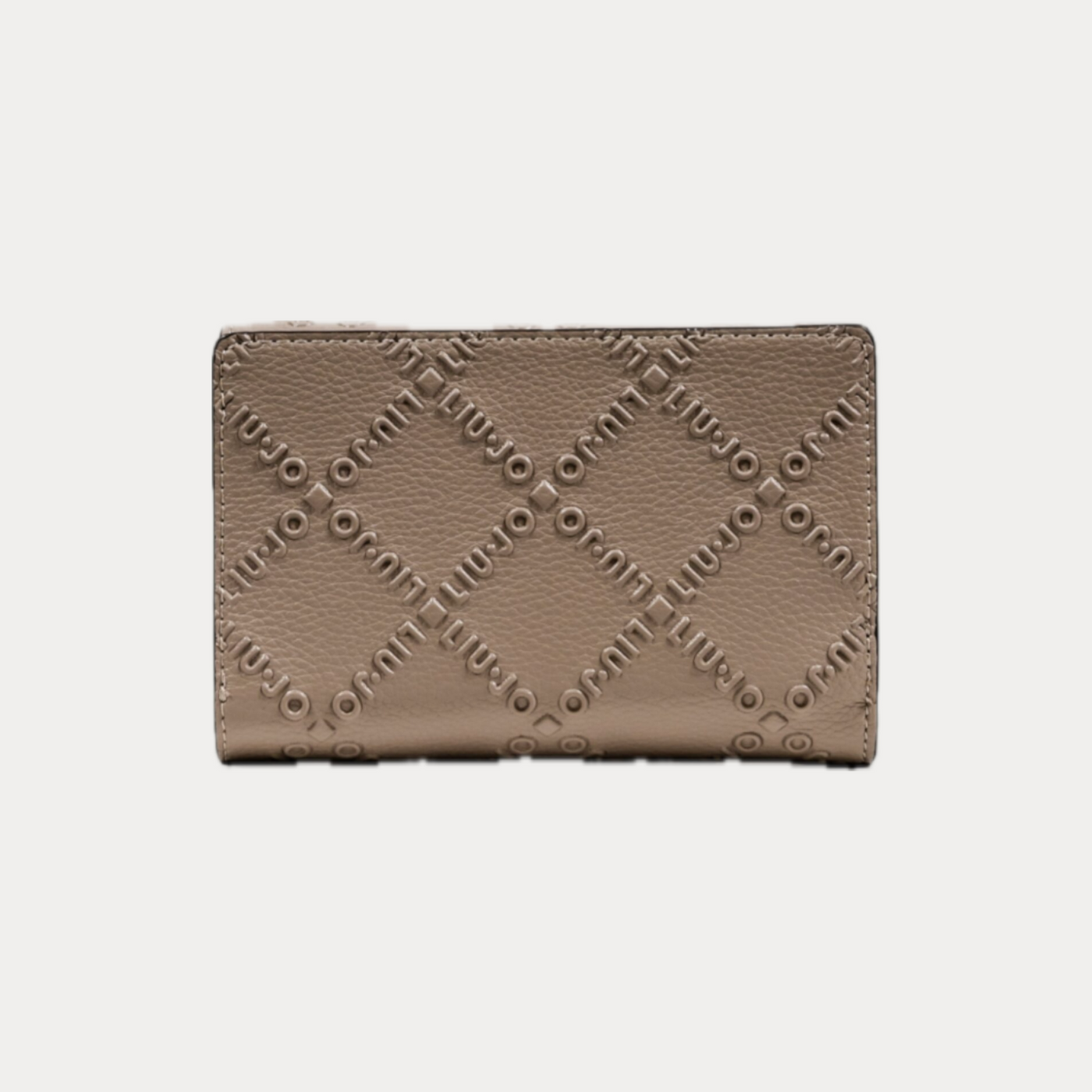 LIUJO - PORTAFOGLIO DONNA TAUPE GRANDE CON LOGO IN RILIEVO